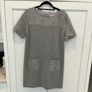 NWOT Anne Taylor loft faux leather detail dress size medium